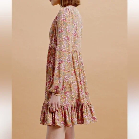 ByTIMO floral long sleeve mini dress - Picture 3 of 9